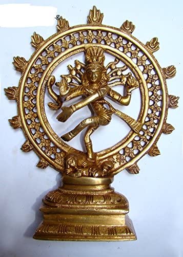 Brass Natraj Dancing Shiva 8" image 1