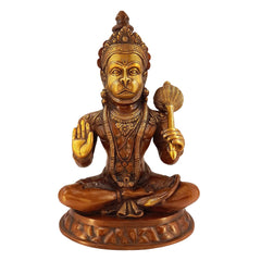Brass Hanuman Statue Bajrang Bali Murti image 0
