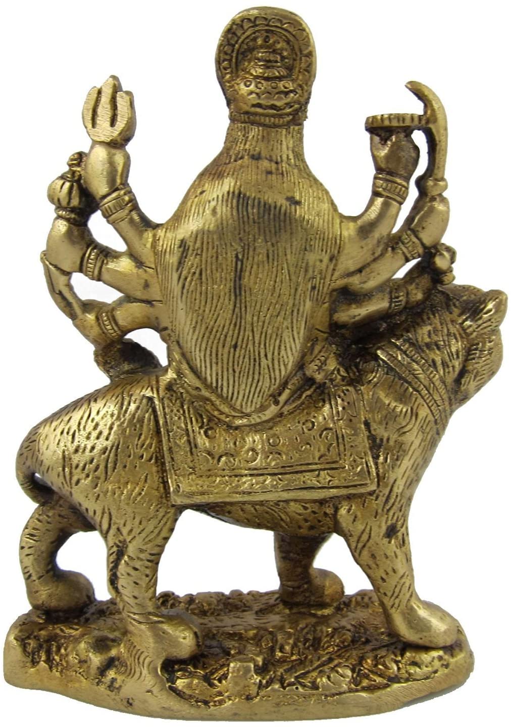 Brass Goddess Durga 6" image 1
