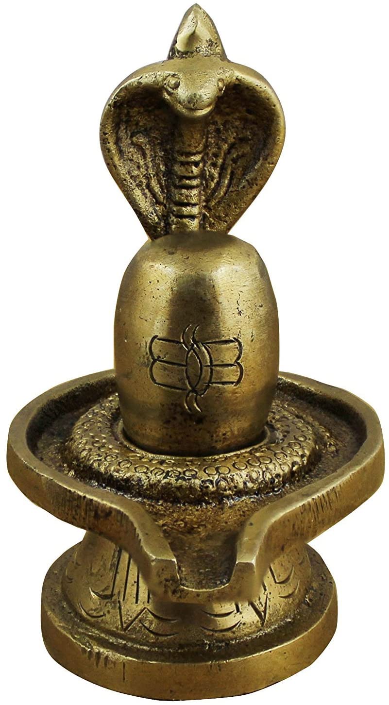 Brass Shivling 4" image 1