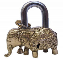 Elephant Shape Solid Vintage Style Brass Lock image 0