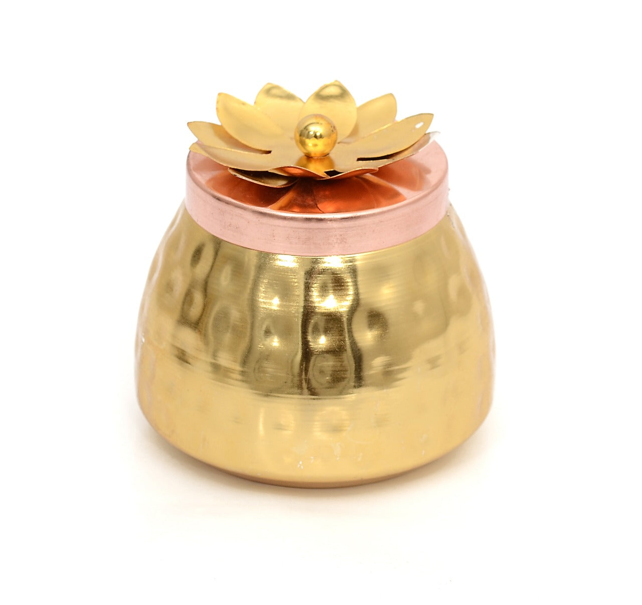 Set of 2 Hammered Gold Copper Plated Jar/Container for dry fruits image 1