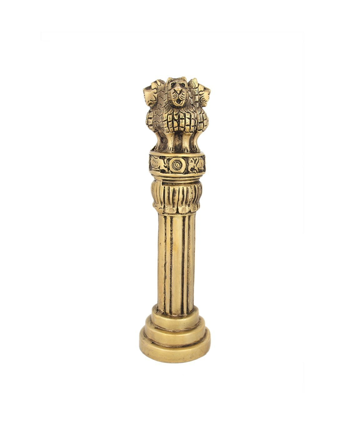 Brass Ashoka Pillar Miniature Showpiece image 2