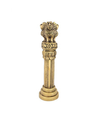 Brass Ashoka Pillar Miniature Showpiece image 2
