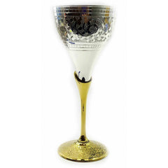 Silver Plated Brass Wine Goblet/Wine Glasses Set of 2 Pcs with Box Packing image 2