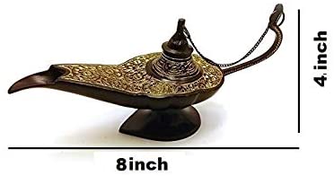 Brass Alladin Chirag Lamp 8" image 1