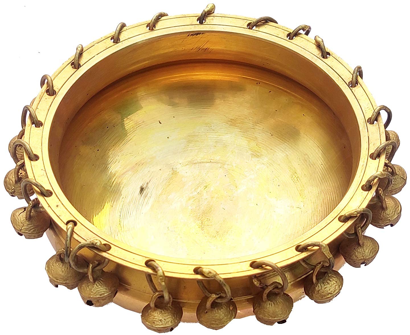 Ethnic Brass Urli with Bells (Size-9.5") image 1