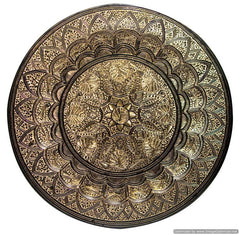 Brass Wall Hanging Plate Bidri Art-14" image 0
