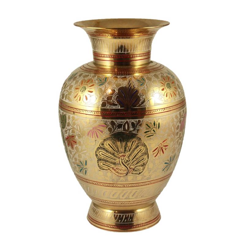 Brass Flower Vase 6" image 0