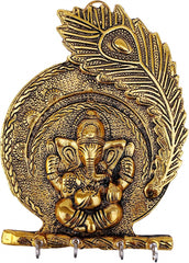  Metal Ganesh Wall Hanging with Key Holder image 0