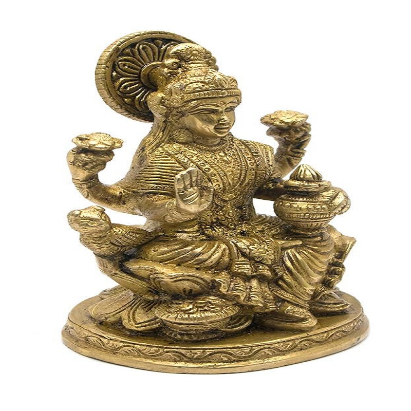 Brass Laxmi on Kamal Base image 0