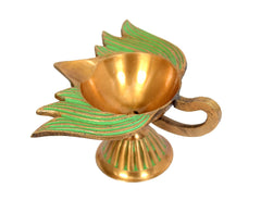Brass Diya with Handle image 0