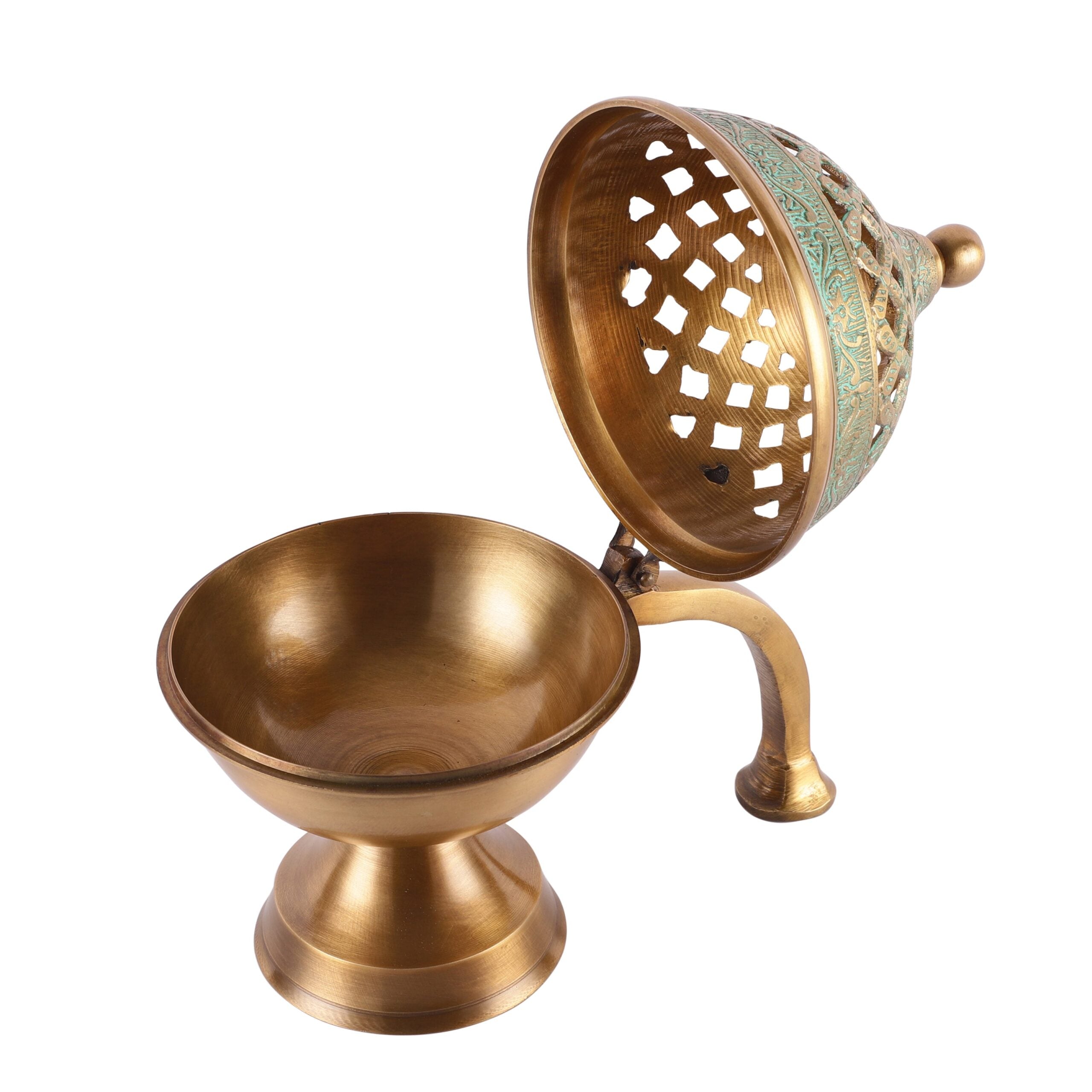 Brass Lobandan Incense Burner with Handle image 2