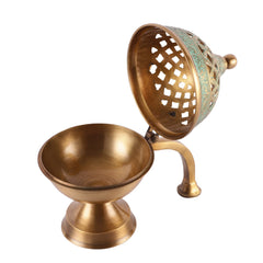 Brass Lobandan Incense Burner with Handle image 2