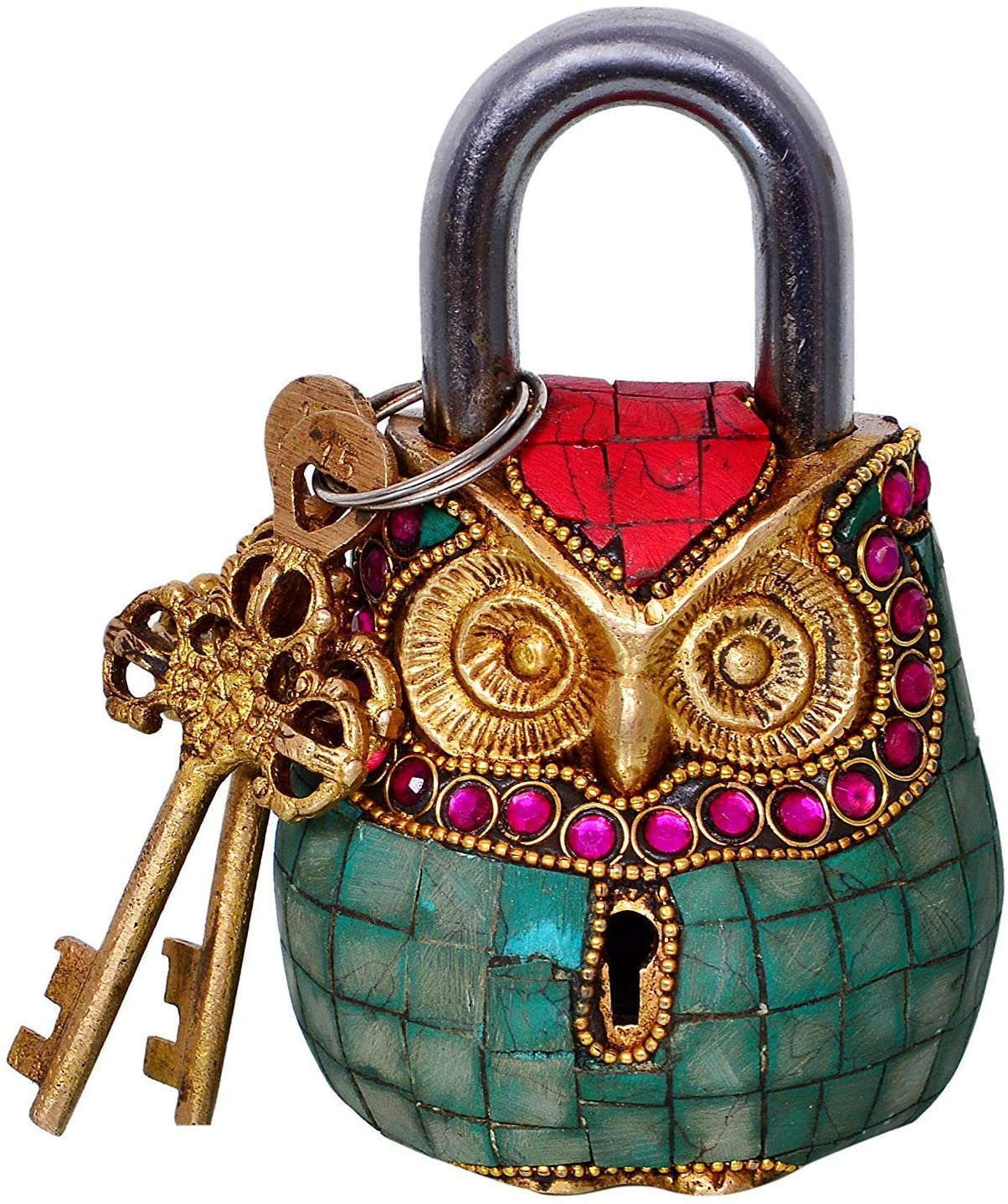 Owl Shape Brass Lock image 0