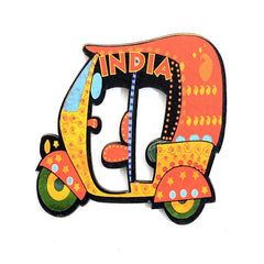 Wooden Fridge Magnet-Auto Rickshaw image 0