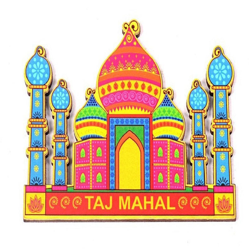 Wooden Fridge Magnet-Taj mahal image 0