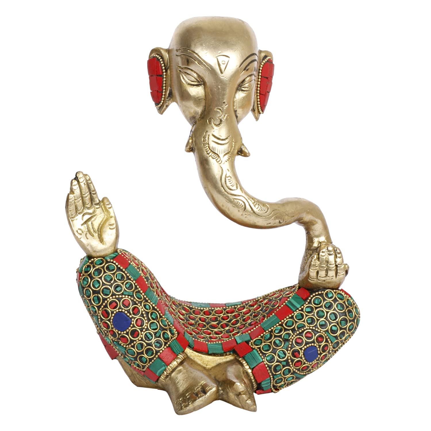 Brass Ganesh Bhagwan Trunk Idol image 0