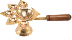 Brass Panch Aarti Diya Stand image 0