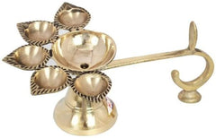 Brass Puja Aarti Panch Aarti Deepak image 1