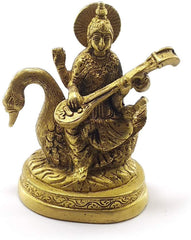 Brass Saraswati Idol-5"