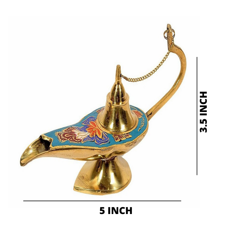 Brass Alladin Chirag Lamp 5" image 1