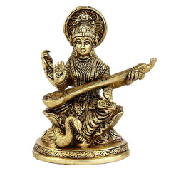 Brass Sarawasti on Kamal Base image 0