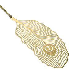Brass Bookmark-Feather Leaf image 0