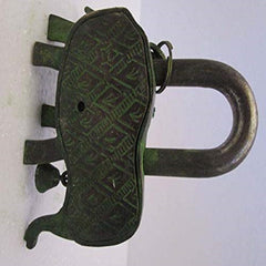 Elephant Shape Solid Vintage Style Brass Lock image 1