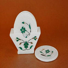 Marble Coaster Sets with Inlay Work  image 1