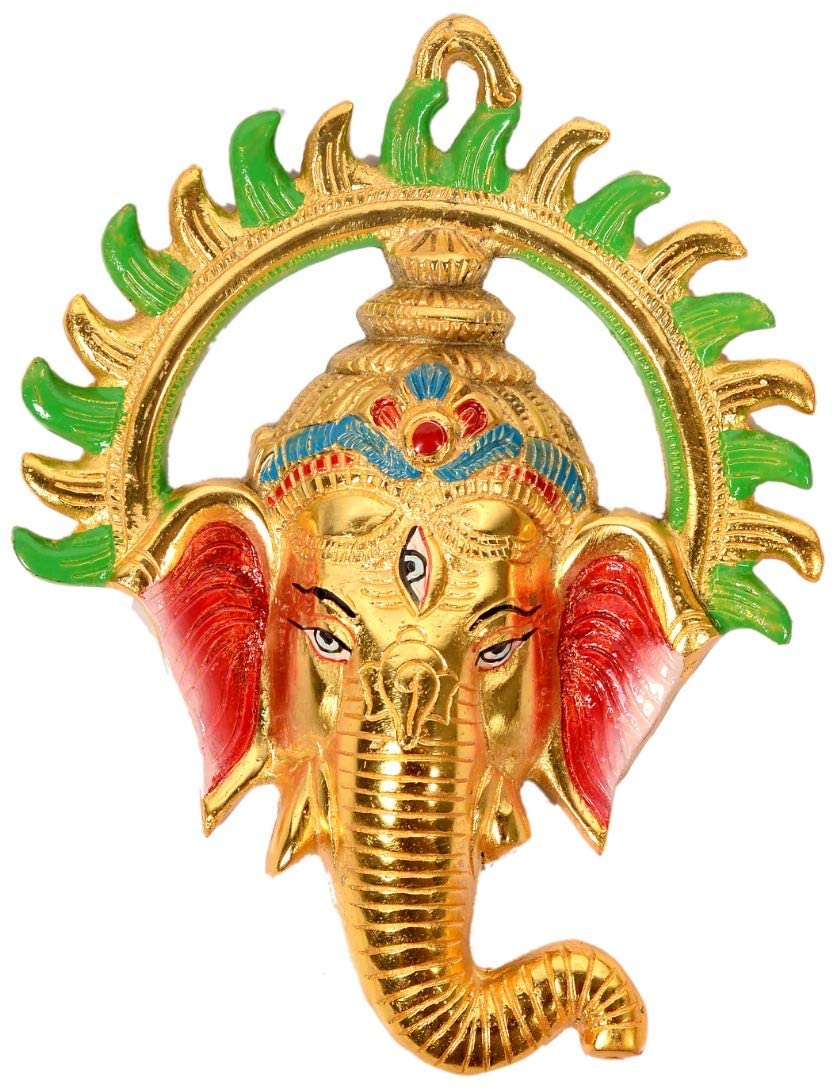 Metal Ganesha Wall Hanging Sculpture image 0