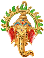 Metal Ganesha Wall Hanging Sculpture image 0
