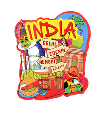 Wooden Fridge Magnet-India image 0