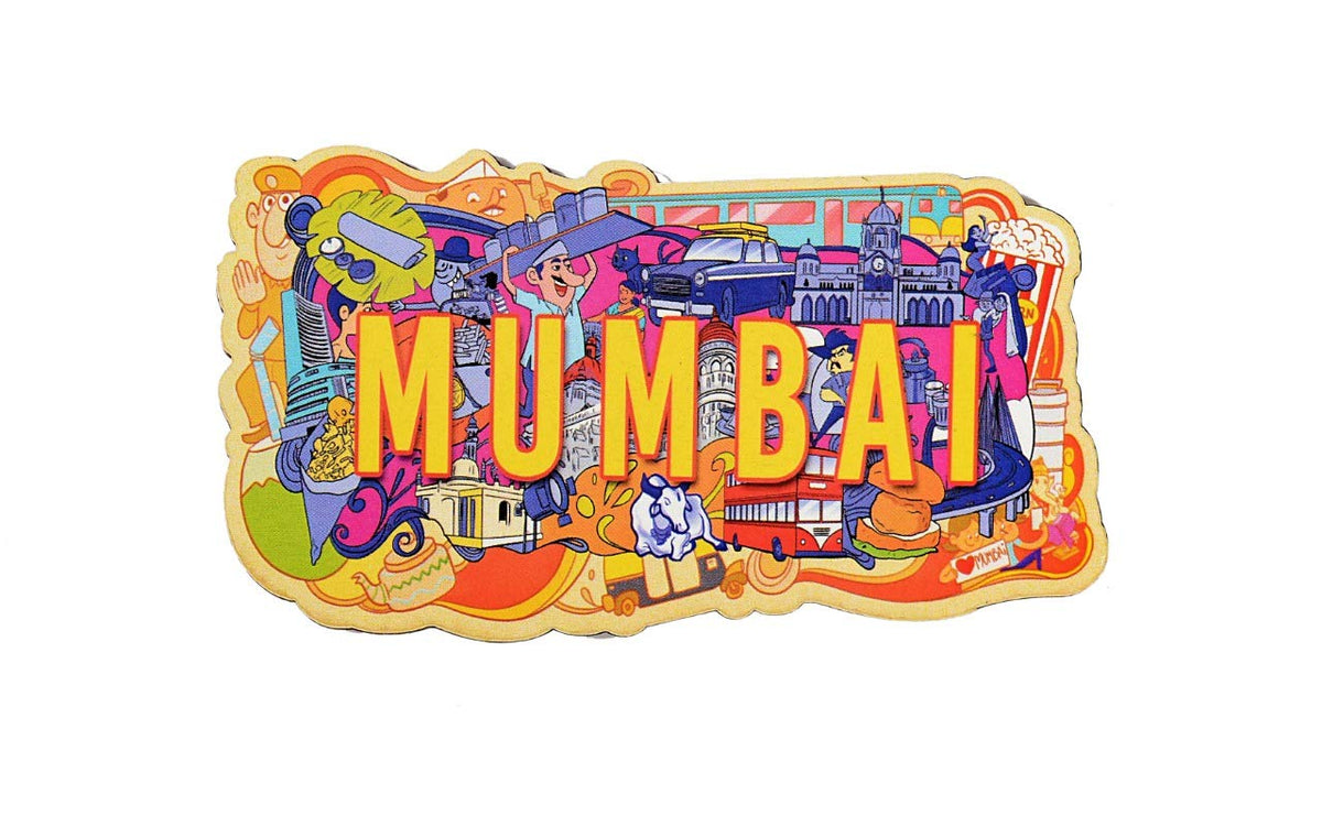 Wooden Fridge Magnet-Mumbai image 0
