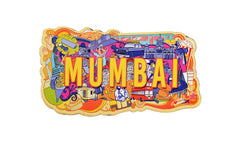 Wooden Fridge Magnet-Mumbai image 0