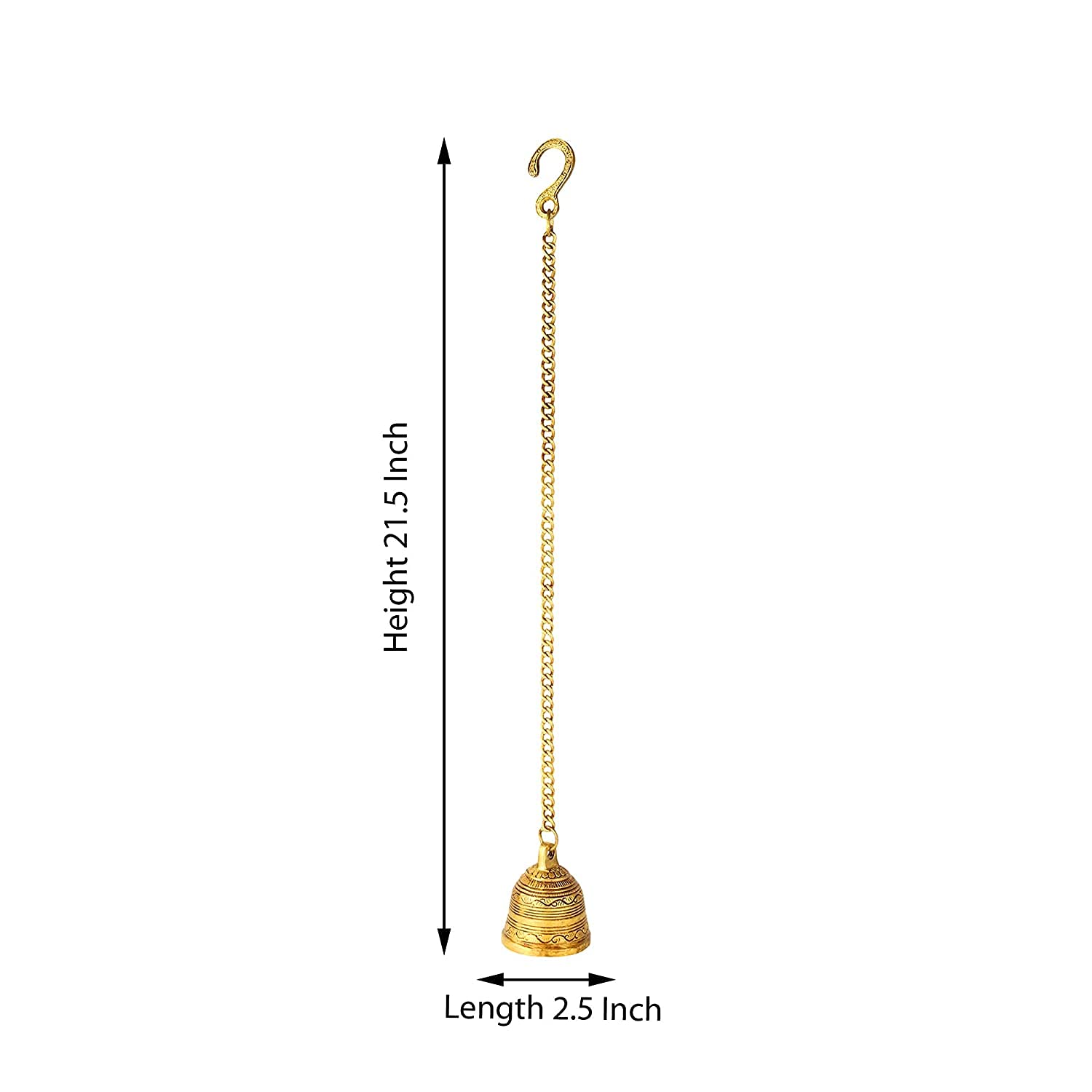 Brass Hanging Bell with Chain image 2
