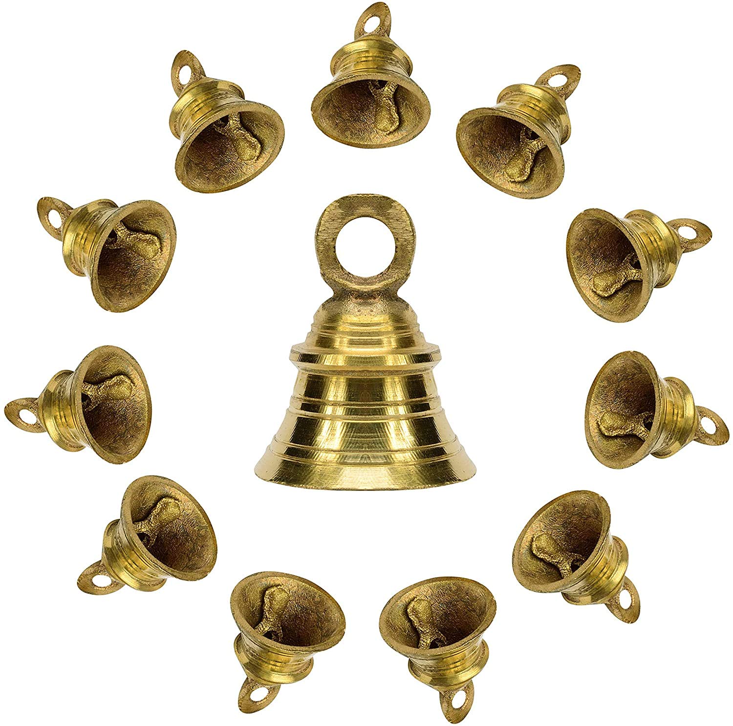 Set of 4 Brass Pooja Bell/Jingle Bells image 1