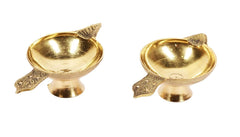 Brass Oil Puja Lamp Diya Set of 2 image 0