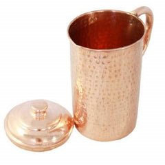 Copper Hammered Jug Pitcher 1500ml image 1