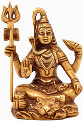 Brass Shiva Shankar 5" image 0