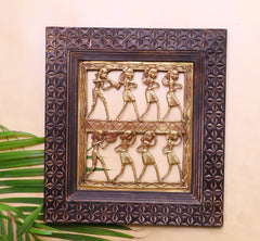 Bastar Art Wall Hangings/Brass Dhokra Art Frame For Home And Wall Décor Tribal Art (Size-6X6) image 0