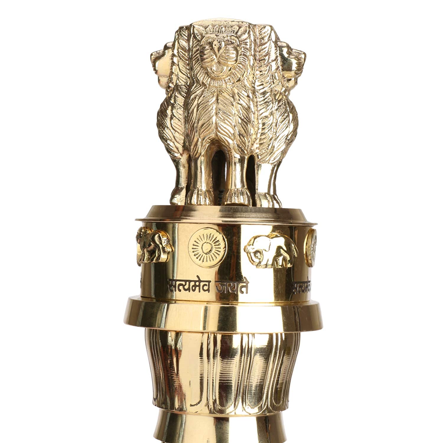 Brass Ashoka Pillar Miniature image 1