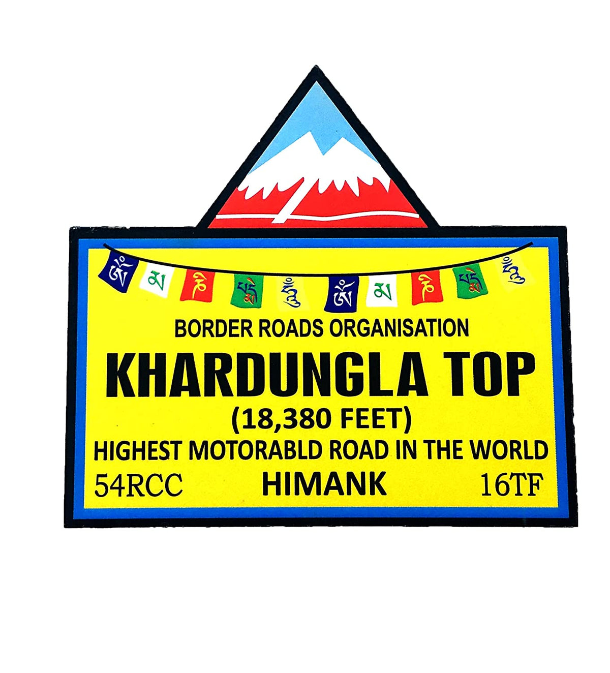 Wooden Fridge Magnet-Khardungla Top image 0