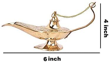Brass Alladin Chirag Lamp 6" image 1