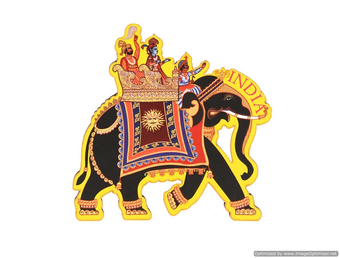 Wooden Fridge Magnet-Elephant image 0