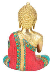 Brass Buddha Statue 12Inch image 1