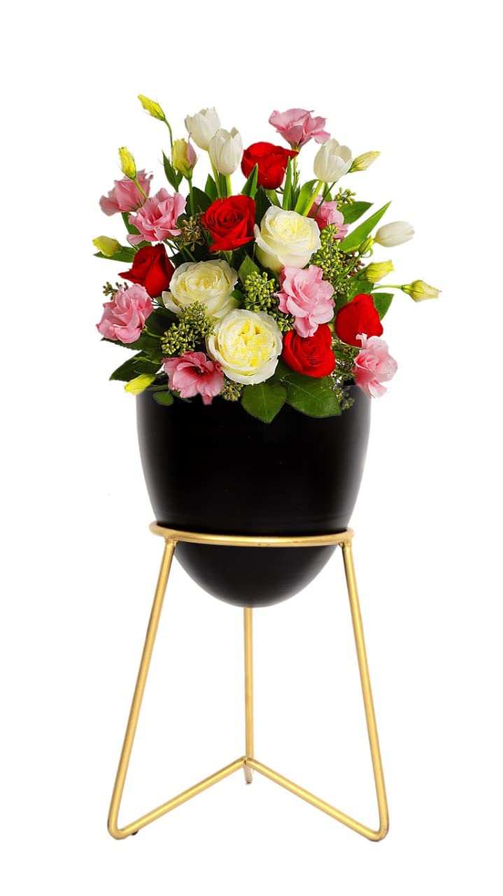 Metal Planter Pot with Stand 12" image 1