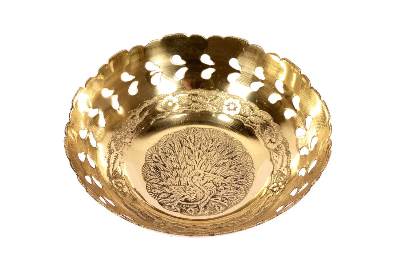 Brass Fruit Bowl 6" image 1