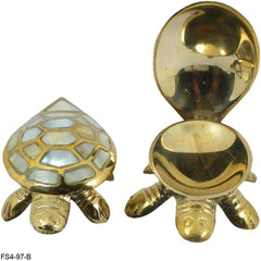 Brass Turtle with Mother of Pearl image 1