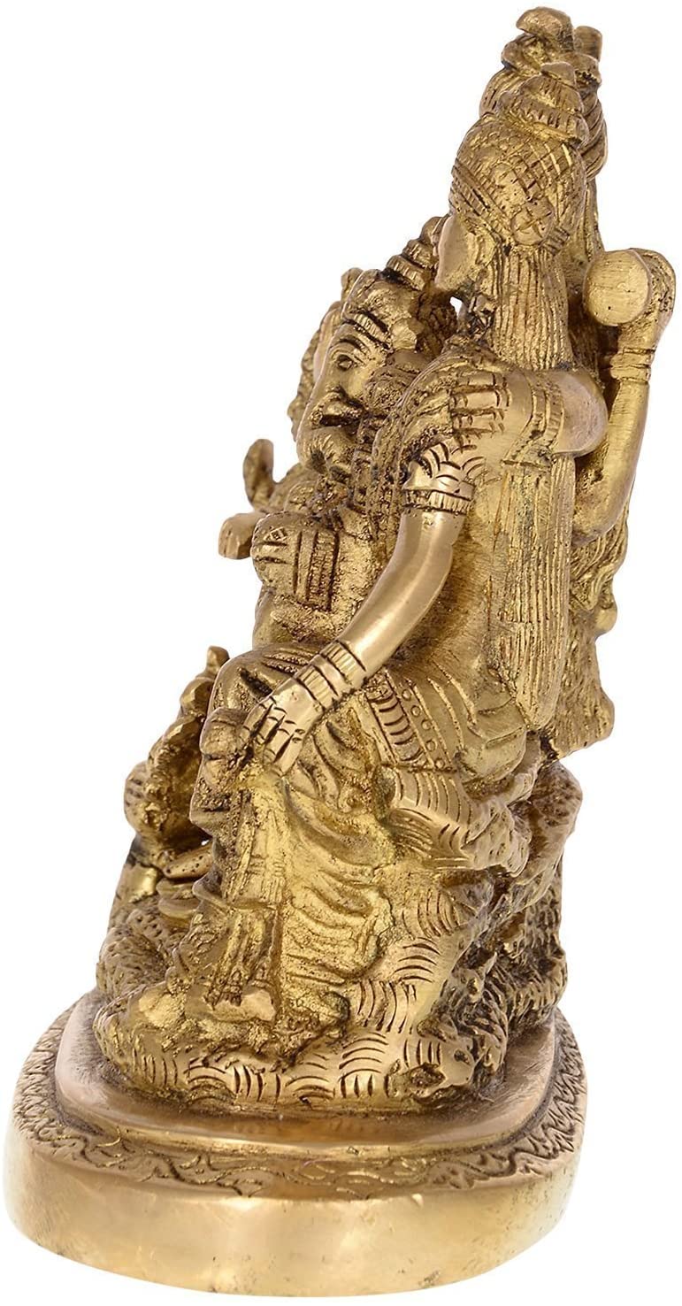 Brass Shiv Parivaar with Kartik image 1